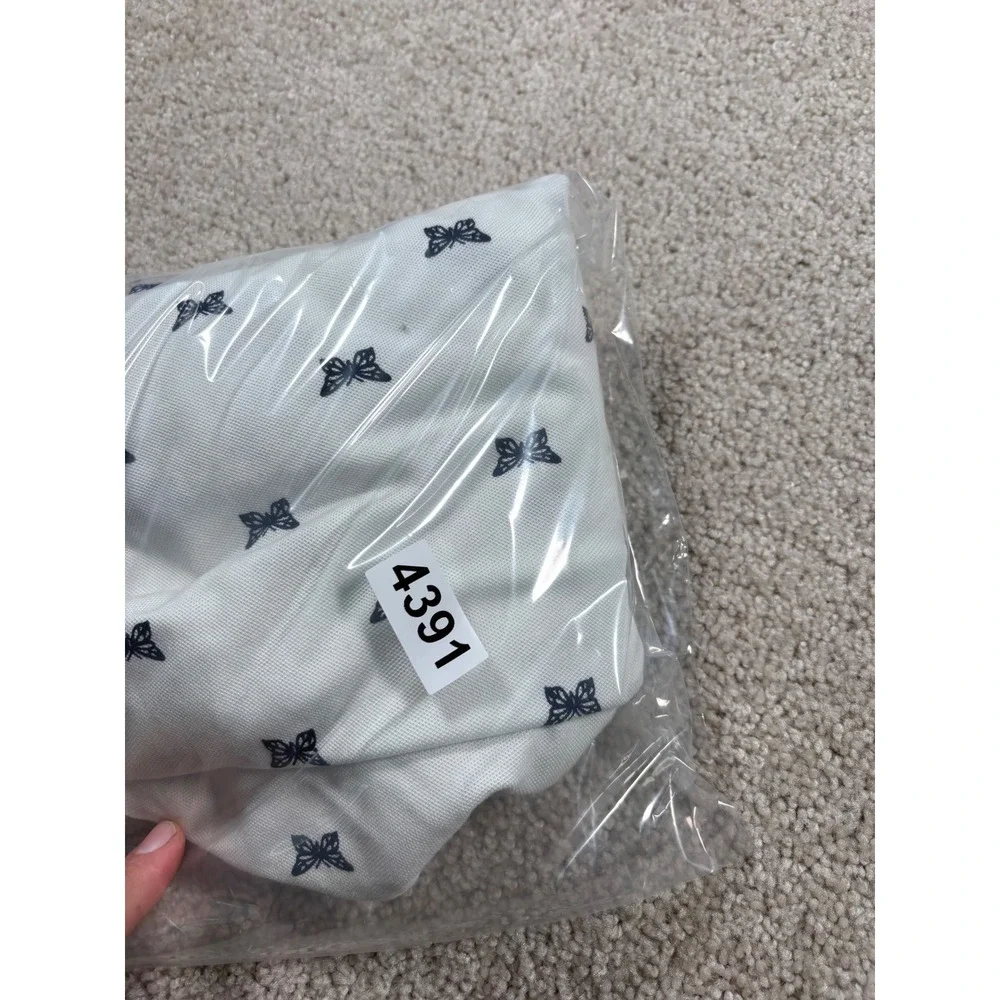 Polo Ralph Lauren Mens XXL White Butterfly Print Custom Slim Fit Polo Shirt